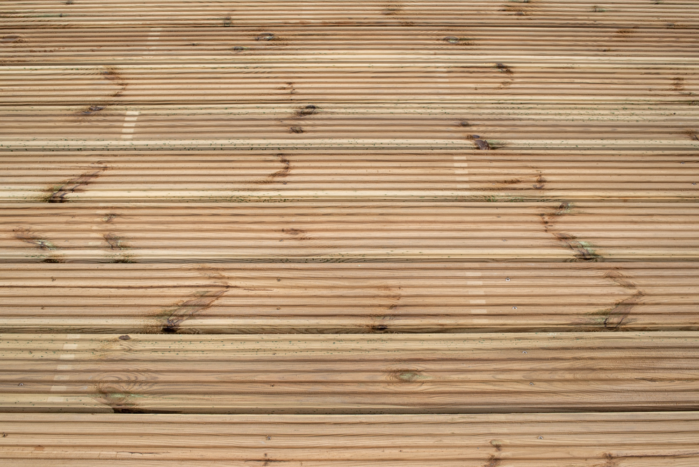Vlonderplank Geïmpregneerd Grenen hout 2.8 x 14 cm 6 groeven en effen zijde